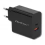 Qoltec 51716 carregador de parede 63 W, USB-C PD + USB QC 3.0, 5-20 V 1,5-3 A, preto