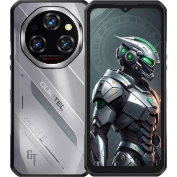 Smartphone OukiTel WP62 5G 6,58 polegadas 8 GB RAM 256 GB armazenamento 11000 mAh prateado