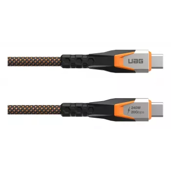 Cabo USB-C para USB-C C2G 9B4415114097 USB 3.2 Gen 2x2 0,75 m – preto/laranja