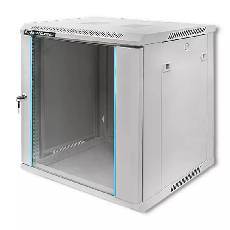 Armário rack QOLTEC 19 polegadas 12U modelo 54485 — caixa de rede/servidor
