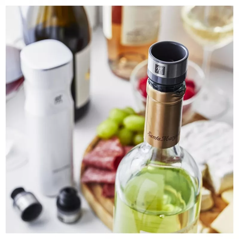 Bomba de conservação de vinho ZWILLING FRESH & SAVE – cabeça de bomba para rolhas de vácuo, cinzento, Ø 3 cm, altura 40 mm, conjunto de 3 unidades