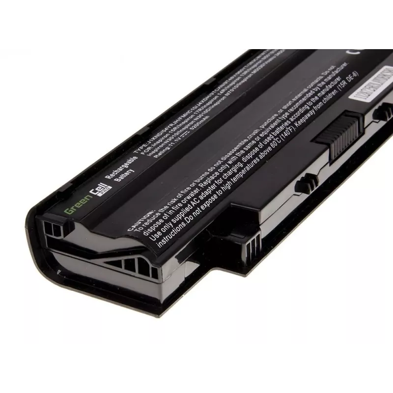 Green Cell PRO DE01PRO bateria para portátil Dell Inspiron 13R 14R 15R 17R Q15R, Vostro, 11,1 V, 5200 mAh, 6 células, iões de lítio, preta