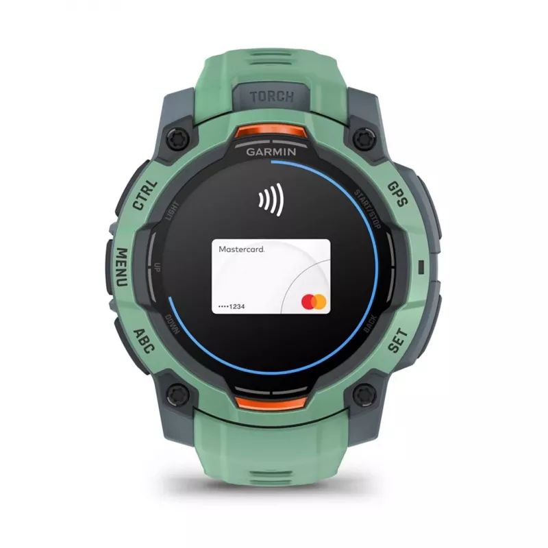 Garmin Instinct 3 AMOLED 3,05 cm (1,2) 45 mm Digital 390 x 390 píxeis Ecrã tátil verde GPS (satélite)