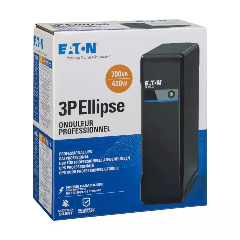 UPS Eaton 3P700I standby offline 0,7 kVA 420 W 4 saídas AC