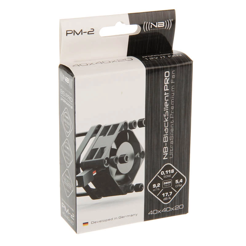Ventoinha de caixa NoiseBlocker SchwarzSilentPRO PM-2 40mm