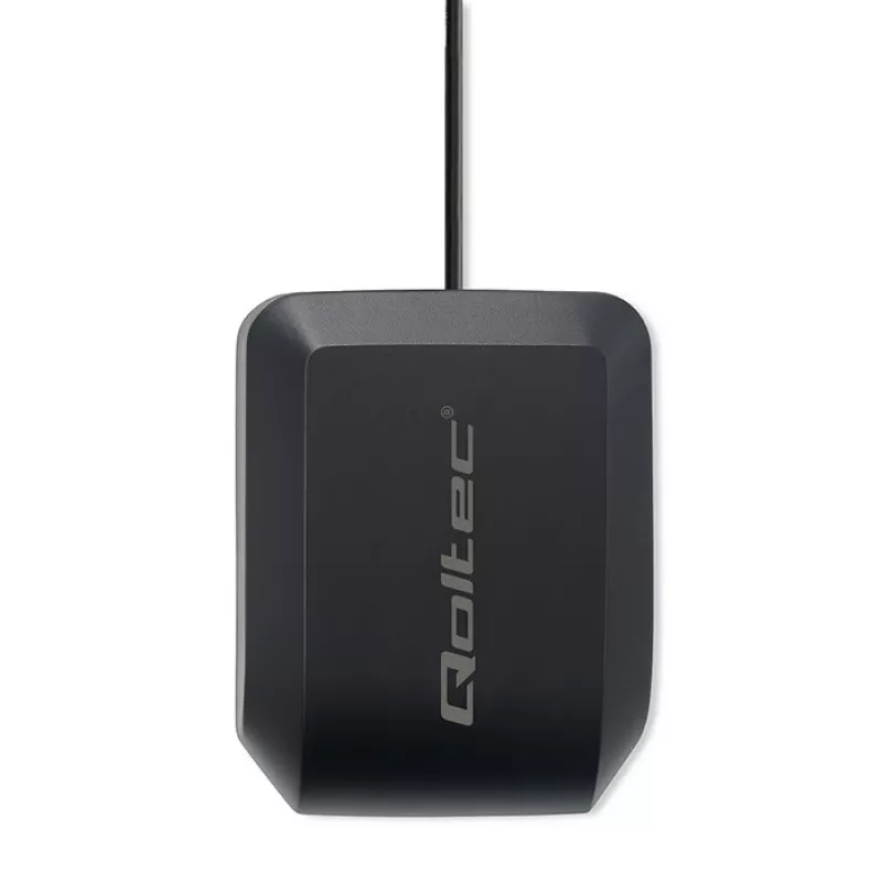 Antena GPS/GLONASS QOLTEC modelo 57055 com base magnética, ganho de 28 dB