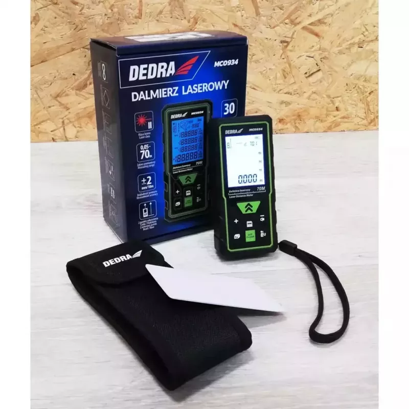 Medidor de distância Dedra MC0934 — distância de medição 600 m, design compacto
