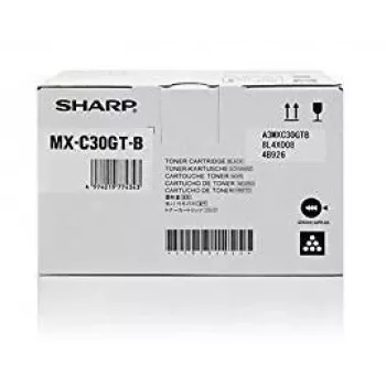 Cartucho de toner Sharp MX-C30GTB 3000 páginas preto