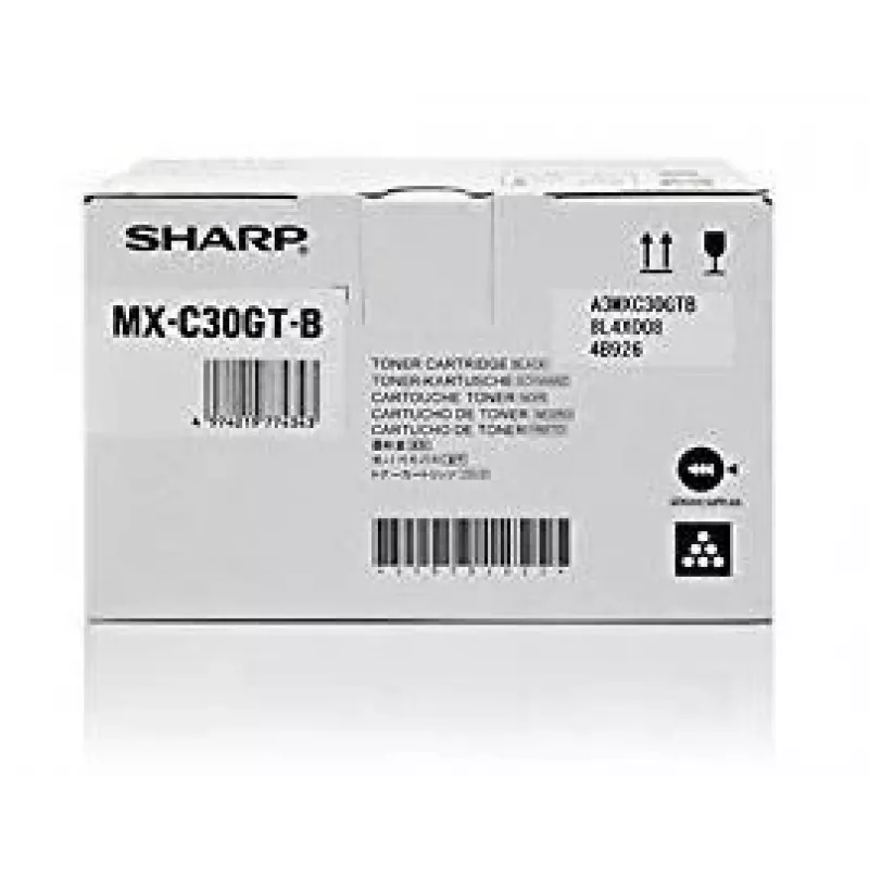 Cartucho de toner Sharp MX-C30GTB 3000 páginas preto