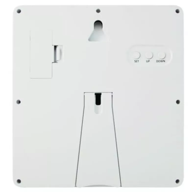 Geemarc Viso 5 relógio controlado por rádio com moldura de fotografias, branco