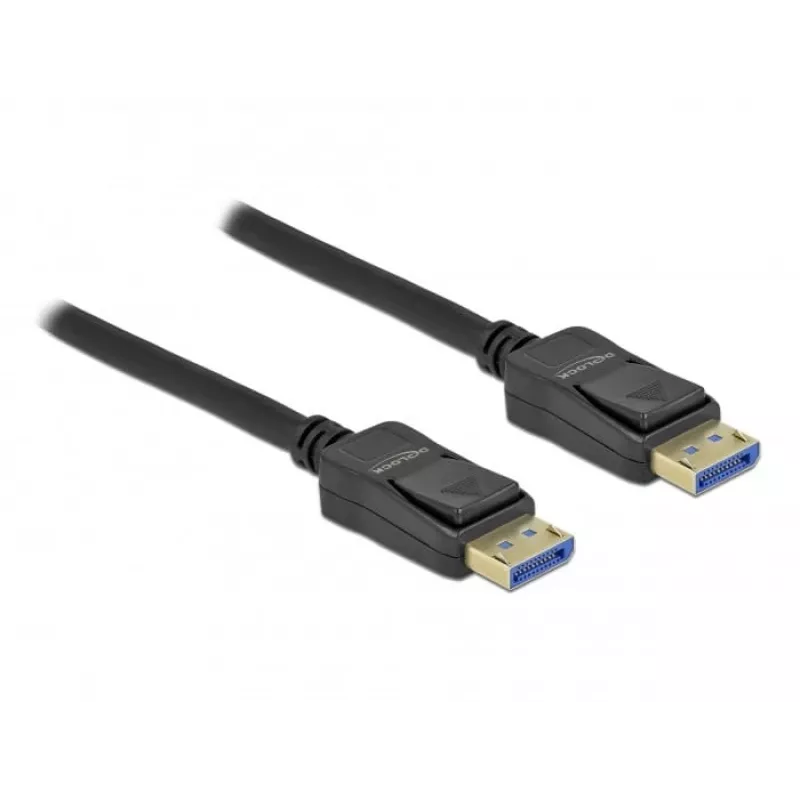 Delock - Cabo DisplayPort - DisplayPort (M) para DisplayPort (M) - DisplayPort 2.0 - 2,0 m - Suporta 10K 60 Hz (10.240 x 4320) - preto (80262)
