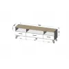 Suporte de TV Cama LOTTA 180cm branco + carvalho sonoma