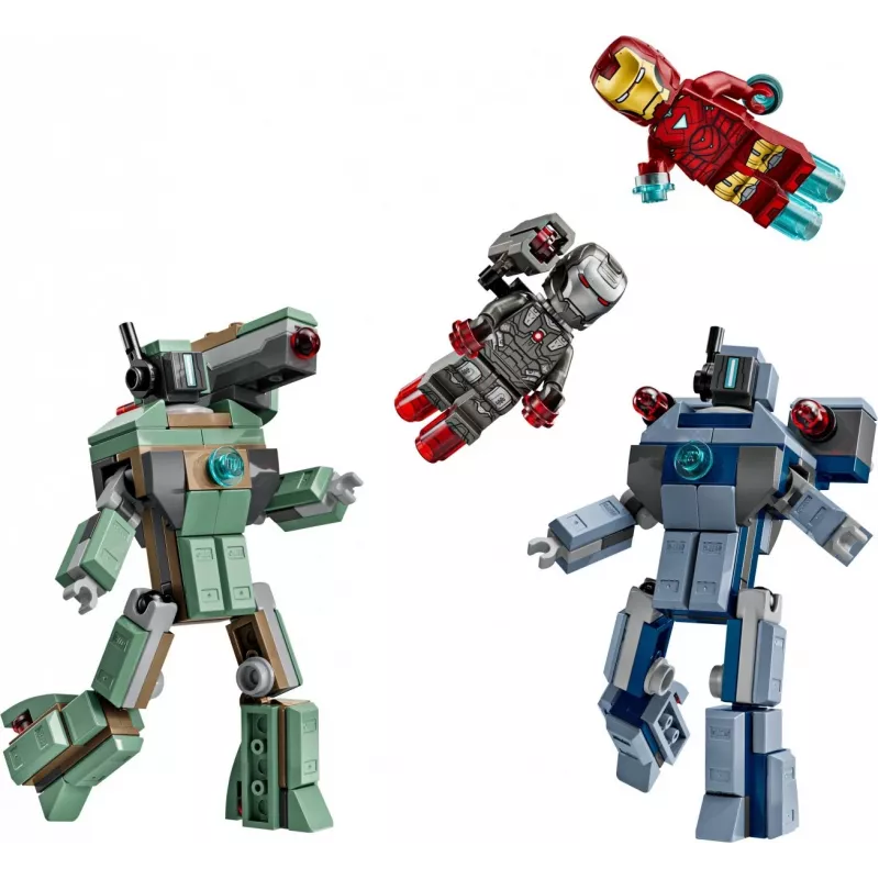 Brinquedo de construção LEGO Marvel Super Heroes Iron Man War Machine conjunto 76320, 204 peças, 2 minifiguras, 100 mm de altura