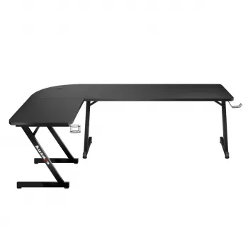 Secretária de canto Huzaro Hero 7.0 preta – secretária de canto, tampo em fibra de carbono 1540×1170×725 mm, estrutura em alumínio, espessura do tampo 1,5 cm