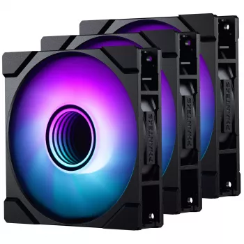 Ventoinha Phanteks M25 Gen2 120 mm PWM D-RGB pack de 3 - Preta