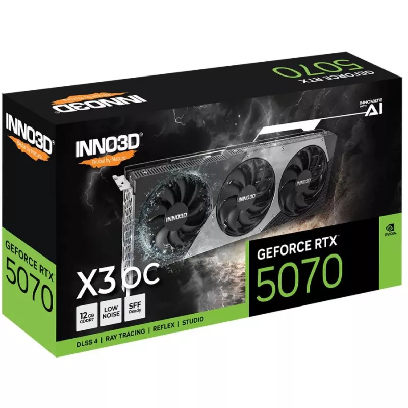 Placa gráfica INNO3D GeForce RTX 5070 X3 OC 12GB GDDR7