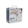 carregador USB universal 20W branco/2P AC TA-ACPDQC20-01-W GEMBIRD