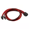 Extensão PCIe 6+2 pinos PHANTEKS 50cm - revestida Preto/Vermelho (PH-CB8V_BR)