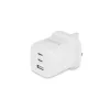 Fonte de alimentação Dicota - compacta, GaN - 65 Watt - 5 A - PD 3.0 - 3 portas de saída (2 x USB-C, USB)