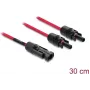 Cabo divisor solar DELOCK 1 x conector macho para 2 x conectores fêmea 30 cm vermelho (modelo 90707)