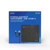SAVIO AK-59 Gravador externo fino de CD/DVD R/RW - USB-C/USB-A, preto