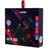 LORGAR Kaya 460, headset gaming USB com microfone, CM108B, iluminação RGB, Plug&Play, cabo de ligação USB-A 2m, almofadas de tecido, tamanho: 192*184,7*88mm, 0,329kg, preto