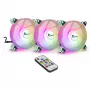 Inter-Tech Argus RS-06 conjunto de ventoinhas RGB, 3x 120 mm (120x120x25), RF, preto/branco