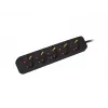Cabo de extensão elétrica Lanberg PS0-05F-0300-BK 3m 5 tomadas AC interior preto