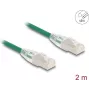 Cabo de rede DeLOCK RJ45 Cat.6A macho para macho 2 m verde