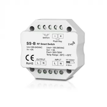 Controlador SS-B de um canal 230V sem função de dimmer + botão