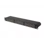 Patch panel 48 portas 1U 19 CAT6 FTP blindado preto Lanberg