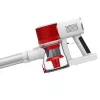 Aspirador com bateria Adler AD 7051 — 300 W máx., bateria 22,2 V, 0,6 L sem saco, tubo de aço inoxidável, EPA F8, luz LED, branco/vermelho