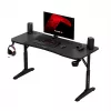 Secretária gaming huzaro Hero 3.6 — retangular 1400×600 mm, altura ajustável 560–790 mm, preto, pernas em H, tampo de 15 mm