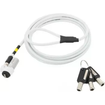 Cadeado com Cabo Mobilis 001328 Branco 1,8 m Cadeado com Chave