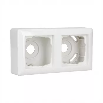 Moldura de cobertura para interruptor/tomada Gira 106203 Standard 55, 2 módulos, branco puro
