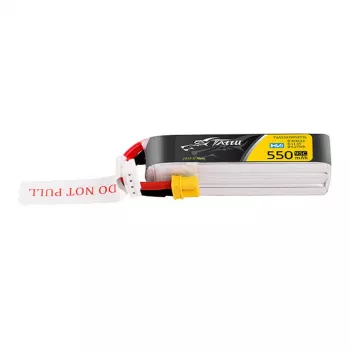 Bateria Tattu 3s 550mAh 95C 11.4V HV Lipo com ficha XT30 conector Long-Pack