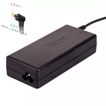 Fonte de alimentação para portátil Akyga AK-ND-08 para HP, 90 W, 19 V / 4,74 A, 4,8 x 1,7 mm