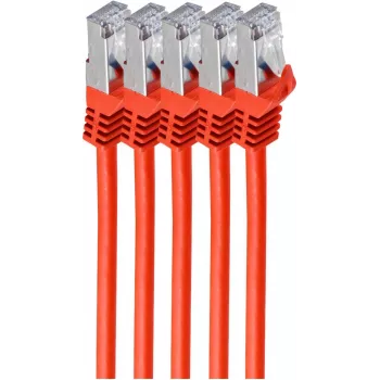 Cabo de rede ShiverPeaks BS75512-R-SET5 vermelho 2m Cat7 S/FTP