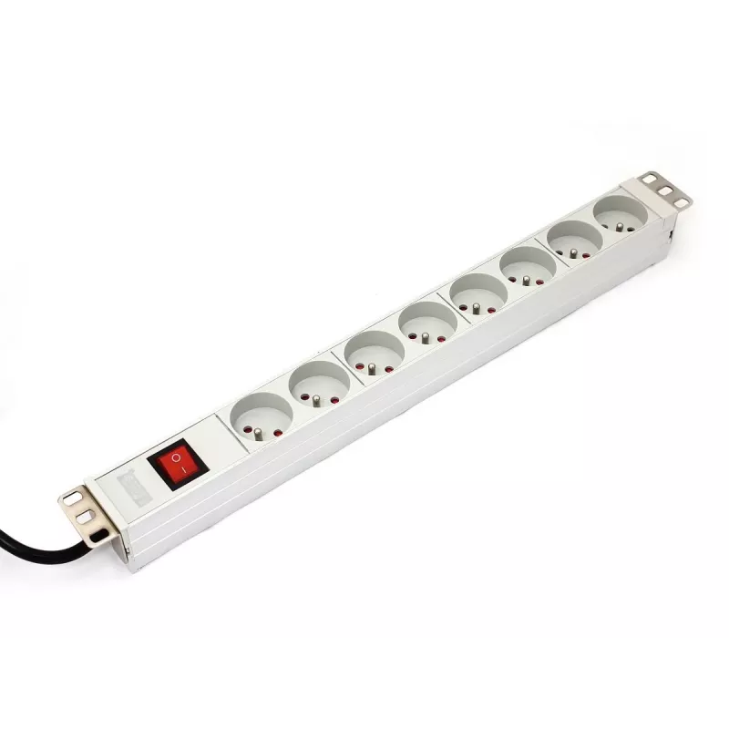 DIGITUS Professional A-19-STRIP-2-IMP – Unidade de distribuição de energia (Rack – montagem em rack) – Corrente alternada 250 V – Alimentação de entrada – Saída