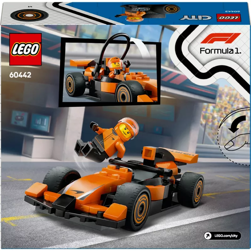 LEGO City F1 Racer McLaren Racing Car 60442 — conjunto de construção, 86 peças, 1 minifigura, a partir dos 6 anos