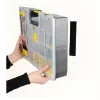 Tiras VELCRO extra fortes autocolantes, gancho e laço 50mm x 100mm x 2 conjuntos preto