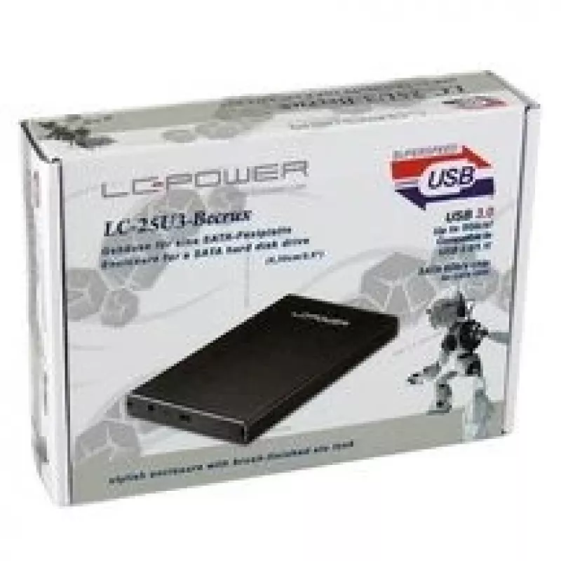 Caixa externa para disco rígido LC-Power LC-25U3-Becrux preto