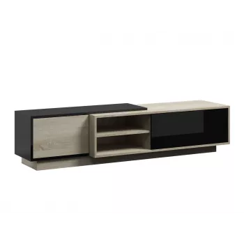 Móvel de TV Cama SIGMA1 180 carvalho Sonoma/preto brilhante