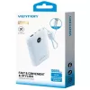 Powerbank Vention 10000mAh 22,5W — 2× USB‑C, 1× USB‑A, azul
