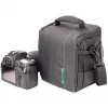 Mala de ombro Rivacase 7420 preta compatibilidade SLR