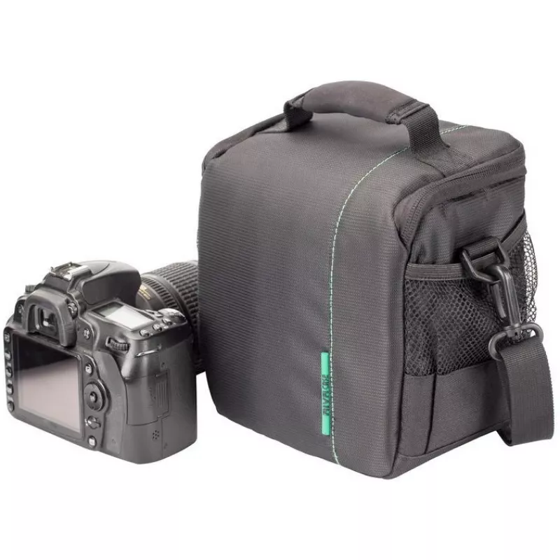 Mala de ombro Rivacase 7420 preta compatibilidade SLR