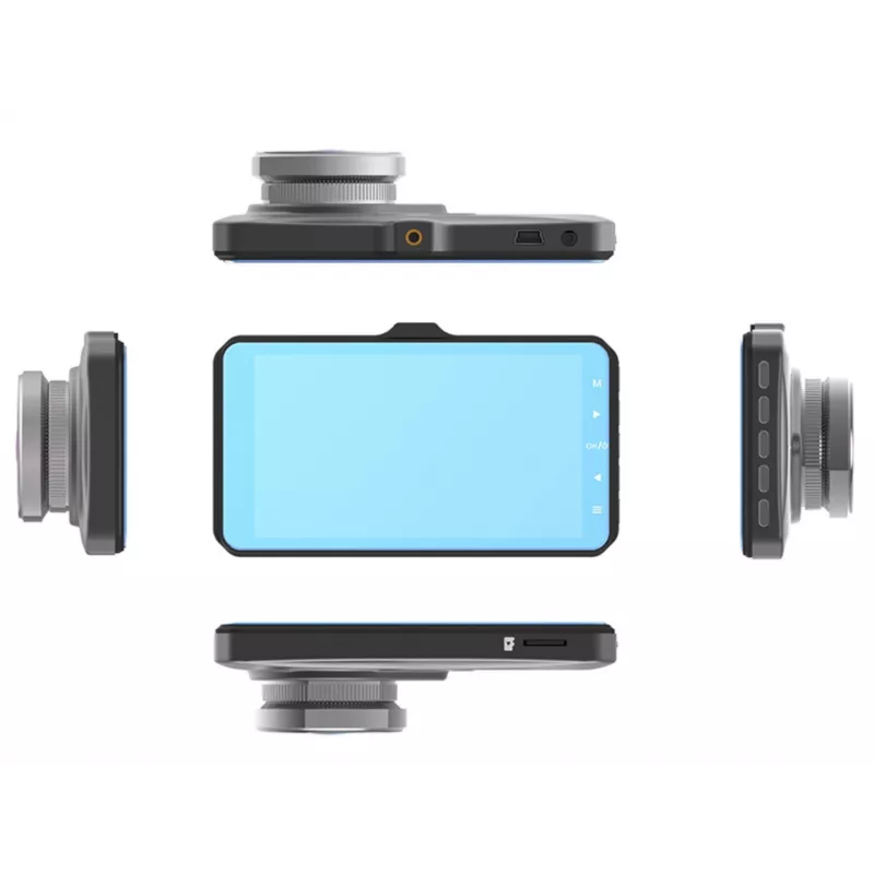 Dashcam TRACER 4TS Dashcam Full HD de canal duplo, câmara principal 2 MP, câmara interior 0,4 MP, ângulo 140°/60°, ecrã IPS 4 polegadas, bateria 150 mAh, caixa de alumínio, assistente de estacionamento