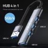 Hub USB QOLTEC 53793 — entrada USB 3.0, 3× portas USB 2.0