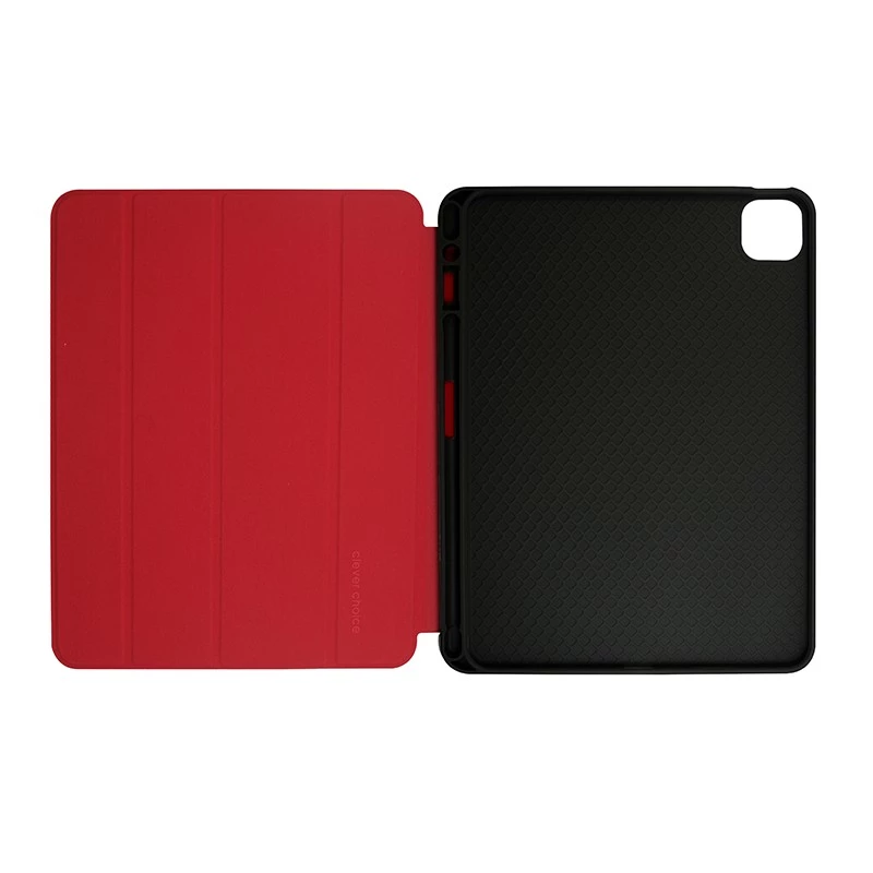 Crong FlexFolio CRG-FXF-IPD112-RED capa tipo folio para iPad Air 11 M3 (2025)/M2 (2024), iPad Air 10.9 (5-4 ger.), iPad Pro 11 (2022-2021), 27,7 cm (10,9″), com suporte para Apple Pencil, vermelha
