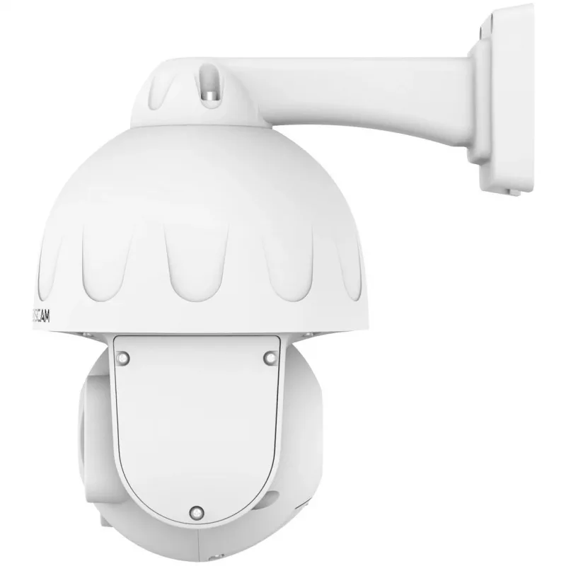 Câmara de vigilância PoE Foscam SD8EP branca 8MP (3840x2160), Power over Ethernet, função de rotação e inclinação, zoom ótico 4x